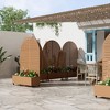 White Wrought Iron Arched Outdoor Planting Box with Climbing Frame, Garden Decoration - 2 of 4