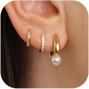 Christmas Gifts Pearl Earrings for Women, Dainty Quality Dangle Earrings Wedding Jewelry for Women Gifts - 1 of 4