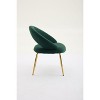 CAVINAS Velvet Fabric Accent Chairs with Curved Backrest,Modern Armless Chair with Golden Metal Legs,Accent Chair for Living Room - 3 of 4