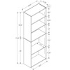 NicBex Transitional Bookcase 3/4/5 Tier Low-Profile Design Grey Eco-Friendly Laminate Bedroom Office Floating Shelf Effect - 2 of 4