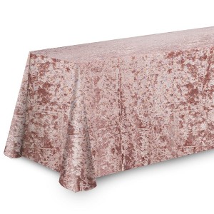 RCZ Décor Elegant Rectangle Table Cloth - Made With Fine Crushed-Velvet Material, Beautiful Tablecloth With Durable Seams - 90" x 156" - 1 of 3