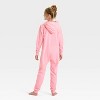 Girls' Halloween Skeleton Union Suit - Cat & Jack™ Pink - 2 of 3