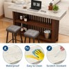 63 Inch Home Bar Table, Mini Bar with 2-Tier Storage Shelf and Footrest, Kitchen Island, Indoor Bar Counter - 2 of 4