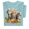 Collections Etc Kitten Trio in Flowers Short Sleeve Graphic Tee - 4 of 4