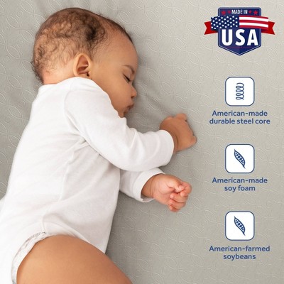Sustainably Sourced 52.5" Hybrid Memory Foam & Innerspring Toddler Mattress
