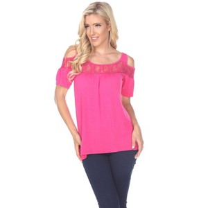 Women's Cut Out Shoulder Bexley Tunic Top - White Mark - 1 of 3