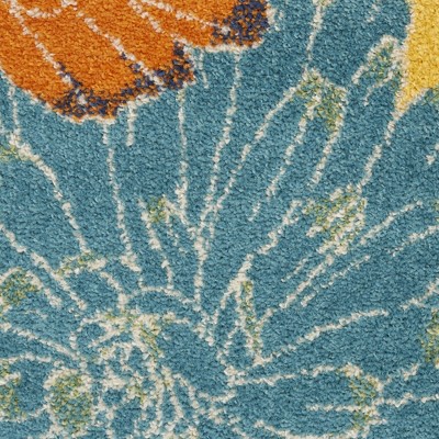 Allur Sunshine Floral 4' x 6' Synthetic Easy-Care Area Rug