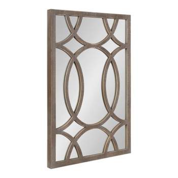 Kate and Laurel Tolland Wood Panel Wall Mirror, 24x36, Rustic Brown