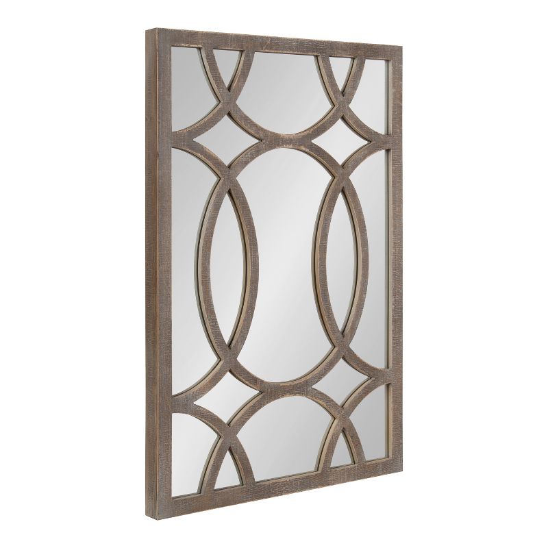 Kate and Laurel Tolland Wood Panel Wall Mirror, 24x36, Rustic Brown, 1 of 10