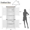 Jojoka Farmhouse Corner Cabinet,Tall Corner Storage with Glass Door & Adjustable Shelves for Living Room - 2 of 4