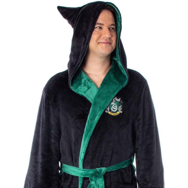 Harry Potter Adult Fleece Plush Hooded Robe - Big and Tall, 2 of 6
