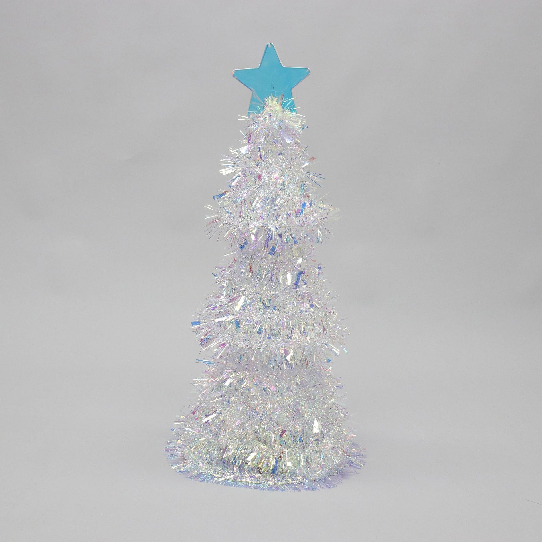 Incandescent Tinsel Tree with Plastic Tree Topper Star Christmas Novelty Sculpture Light with Clear Color Light Bulb- Wondershop™