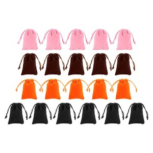 Unique Bargains Mini Smooth Soft Wedding Christmas Satin Bags with Drawstring 20 Pcs - 1 of 4