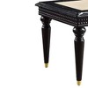 Acme Furniture 28" Tayden Accent Table Marble Top and Black Finish: Square Side Table with Turned Wood Legs, No Tools Assembly - 2 of 4