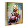 Stupell Industries Teddy Bear on Go Kart Floating Frame Canvas Art - 2 of 4