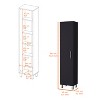 Vynxaria Lawen Tall Storage Cabinet: Single Door with 3 Broom Hangers, Perfect for Organizing Your Space Efficiently. - 4 of 4