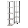 Furinno 2 PCS 5-Tier Decorative Bookshelf Open Multipurpose Shelves Corner Display Rack,French Oak/Black - 4 of 4