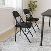 2 Pack All-Steel Folding Chairs with Backrest, Heavy Duty Metal Foldable Dining Chair Set of 4 Hold Up to 350 LBS - 4 of 4
