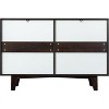 Industrial Console Table with Drawers, Vintage Hallway Foyer Table with Storage Shelves, Narrow Long Sofa Entryway Table for Living Room - 3 of 4