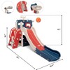 Infurnic Baby Activity Gyms 5-in-1 Entertainment Center, Slide, Climber, Indoor-Outdoor Playset, Gift for Kids Aged 2-8, Multicolored, 41"*21"*11" - 4 of 4
