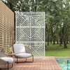 Dovelina Metal Outdoor Privacy Screen Freestanding Garden Privacy Screen - 72"x47", White, Zodiac - 3 of 4