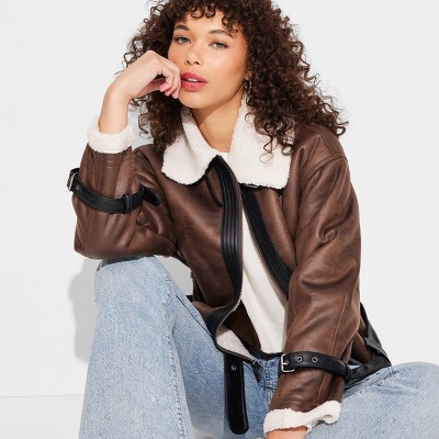 ジャケット・アウター Faux Shearling Aviator Jacket Tommy Hilfiger Men's Faux Shearling Aviator Jacket, Black