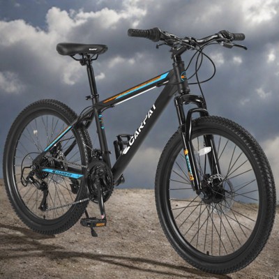 Infurnic 21 Speed 26 Inch Mountain Bike for Adults Teens Men Women Hardtail MTB with Disc Brakes for Trail Commuting, Blue, 71"*25"*39.3"