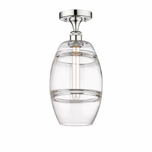 Vaz - 1 Light Semi-Flush Mount In Industrial Style-10 Inches Tall and 8 Inches Wide - 1 of 1