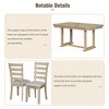 6-Piece Rubber Wood Dining Table Set with Cushioned Chairs & Bench â€?Geometric Pattern Tabletop & Distressed Finish for Kitchen and Dining Room - 3 of 4