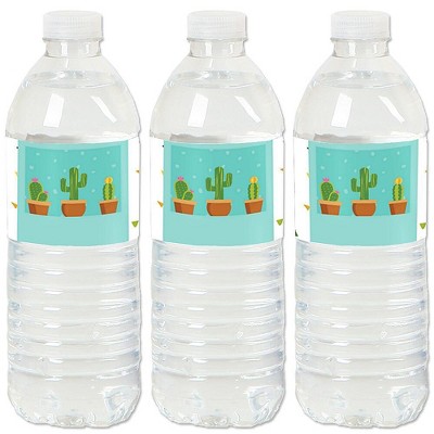Big Dot of Happiness Let's Fiesta - Mexican Fiesta Water Bottle Sticker Labels - Set of 20