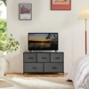SKRAN Dresser For Bedroom,5 Storage Drawers,Fabric Closet Chests Organizer Tower Furniture With Wooden Metal Frame For Clothes, Guest Room - 2 of 4