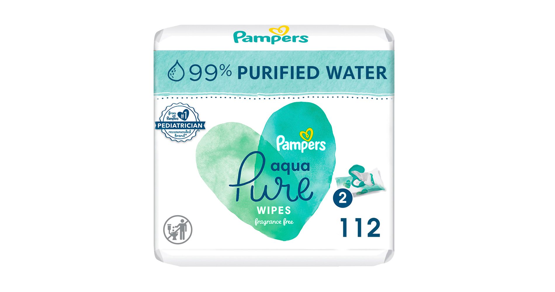 Pampers Aqua Pure Sensitive Baby Wipes - 112ct