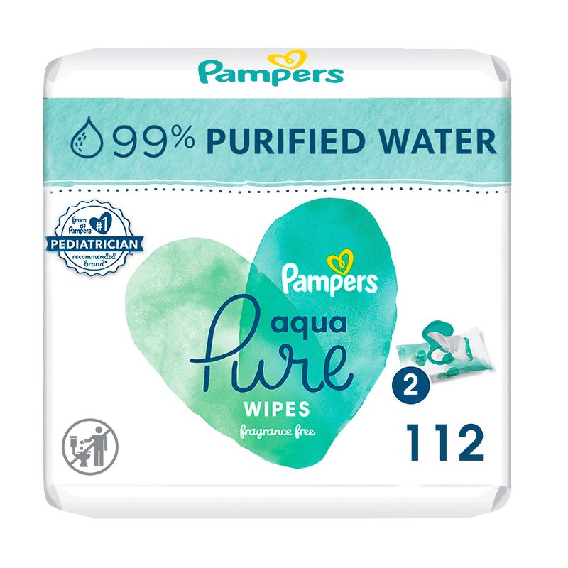 Pampers Aqua Pure Sensitive Baby Wipes (Select Count), 1 of 14