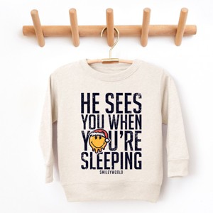 SmileyWorld He Sees You When You're Sleeping - Toddler Graphic Sweatshirt - 1 of 4