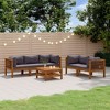 vidaXL Wooden Lounge Set Dark grey - 2 of 4