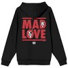 Batman Mad Love Long Sleeve Black Adult Zip-Up Hoodie - 3 of 4