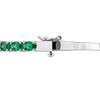 EVERLY JEWELRY | Sterling Silver 6 3/4 CT TGW Created Emerald Bangle - 4 of 4