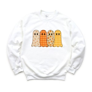 Four Ghosts Checkered Quilted Printed -  Womens Sweatshirt - 1 of 3