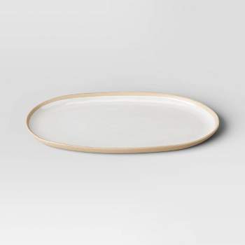 Small Melamine Oval Serving Platter Ivory - Threshold™