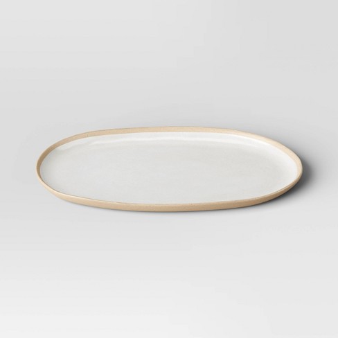 Small Oval Serving Platter Ivory - Threshold™ : Target