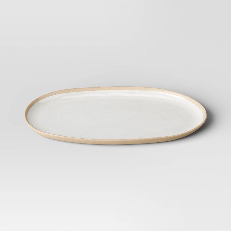 Small Melamine Oval Serving Platter Ivory - Threshold&#8482;, 1 of 5