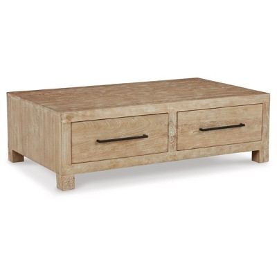 Belenburg Natural Mango Wood Coffee Table with Storage