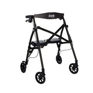 Stander Wonder Rollator, Lightweight 4- Wheel Folding Walker with Seat - 1 of 4