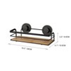 Home Mart Goods Matte Black Bamboo Shower Storage Caddy Shelf With Suction Cups - 4 of 4