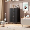 48" Fluted 5 Drawer Dresser with Gold Legs, Modern Tall Chest of Drawers with Deep Drawers and Wide Top for Bedroom & Living Room - 4 of 4