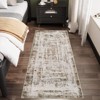 COZONY Washable Abstract Area Rug with Non-Slip Backing, Foldable Distressed Low Pile Carpet for Living Room and Bedroom - 2 of 4