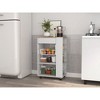 NicBex Mobile Kitchen Island Cart Morden Kitchen Carts on Wheels with Storage, 2 Open Shelves, 1 Rack, and 1 Drawer for Kitchen - 3 of 4