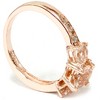 Pompeii3 1ct Morganite & Diamond 3-Stone Ring 10k Rose Gold - 2 of 4