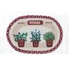 Earth Rugs Farmhouse Herbs Oval Placemat 13"x19" Handwoven Jute Table Decor - 2 of 3