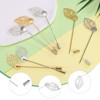 Unique Bargains Leaf Brooch Tray Stick Lapel Pin Alloy DIY Boutonnieres Pins with Leaf - 2 of 4